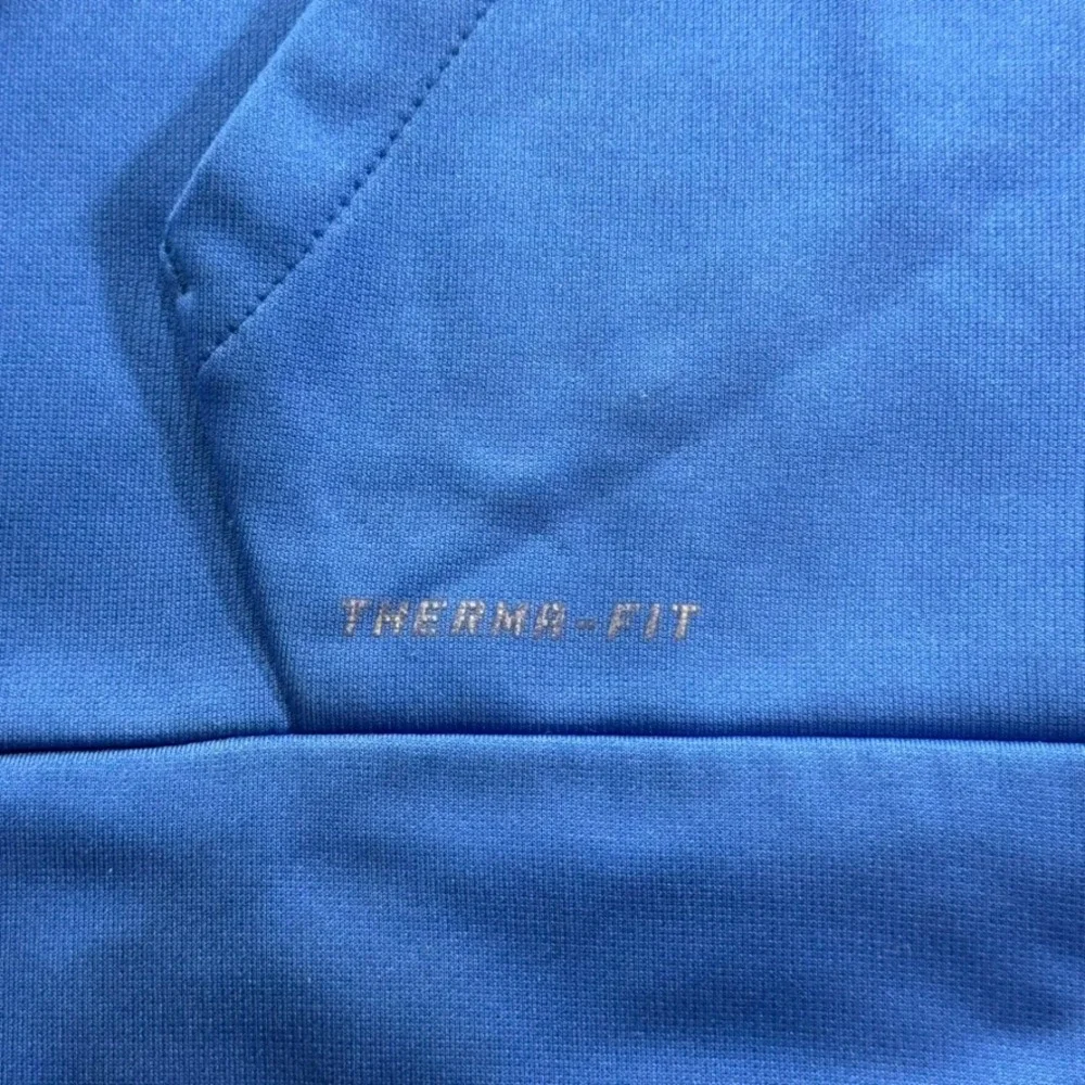 Nike Therma Fit Men's Hoodie Pullover Navy XXL Kangaroo Pocket Blue Gray